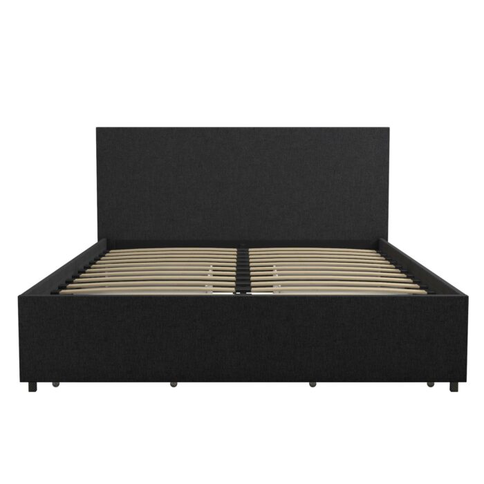 Dorel Novogratz Kelly Storage Bed - King - Dark Grey-40150