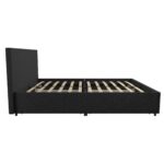Dorel Novogratz Kelly Storage Bed - King - Dark Grey-40148
