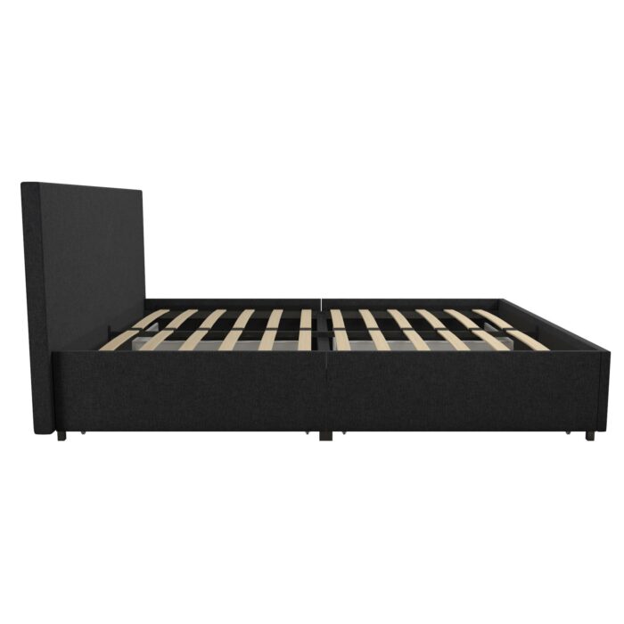 Dorel Novogratz Kelly Storage Bed - King - Dark Grey-40148