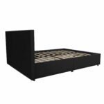 Dorel Novogratz Kelly Storage Bed - King - Dark Grey-40144