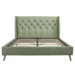 Dorel Novogratz Her Majesty Bed - Double - Green Linen-40020