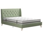 Dorel Novogratz Her Majesty Bed - King - Green Linen-0