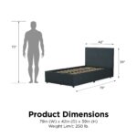 Dorel Novogratz Kelly Storage Bed - Single - Navy-40225