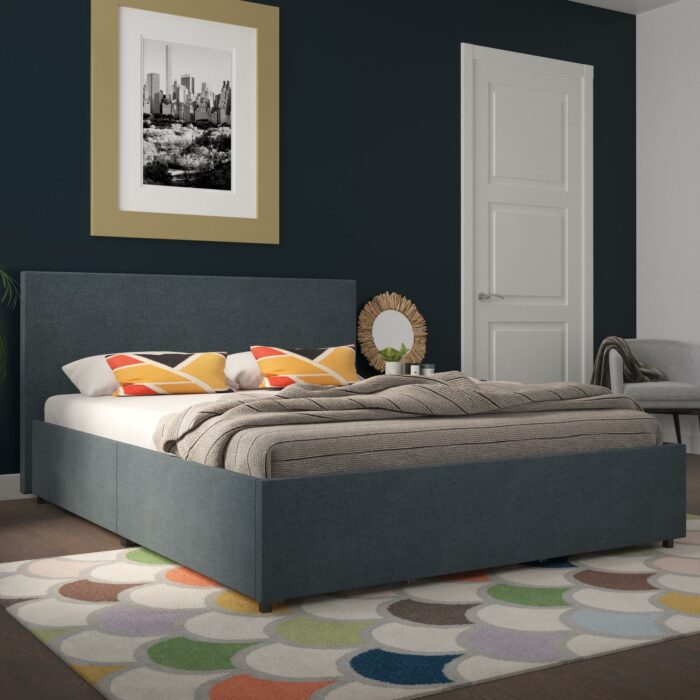 Dorel Novogratz Kelly Storage Bed - Double - Navy-40192