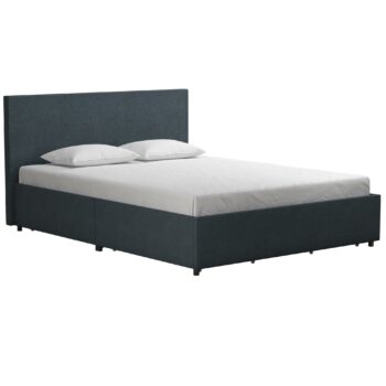 Dorel Novogratz Kelly Storage Bed - Double - Navy-0