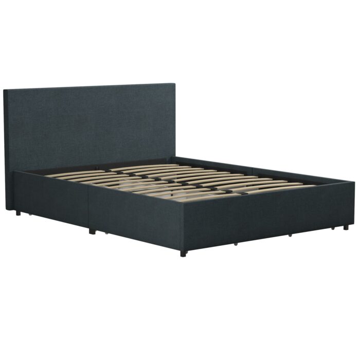 Dorel Novogratz Kelly Storage Bed - Double - Navy-40189