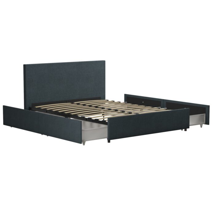 Dorel Novogratz Kelly Storage Bed - King - Navy-40205