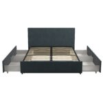 Dorel Novogratz Kelly Storage Bed - King - Navy-40209