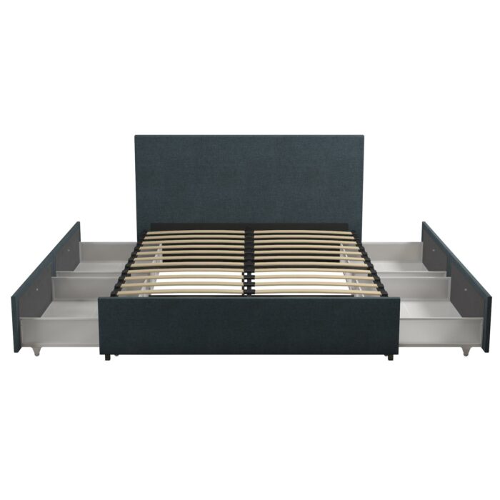 Dorel Novogratz Kelly Storage Bed - King - Navy-40209