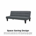 Dorel Kebo Futon in Grey Velvet-39443