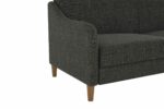 Dorel Jasper Coil Sprung Sofa Bed in Dark Grey Linen Fabric-39927