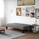 Dorel Kebo Futon in Grey Velvet-39445