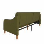Dorel Jasper Coil Sprung Sofa Bed in Green Linen Fabric-39793