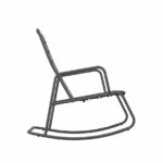 Novogratz Roberta Indoor or Outdoor Rocker Rocking Chair in Charcoal-39120