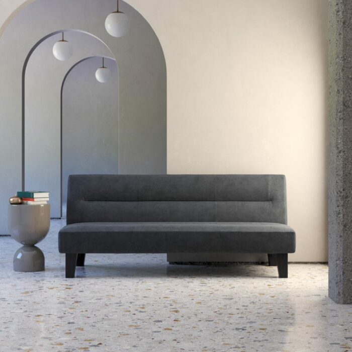 Dorel Kebo Futon in Grey Velvet-39444