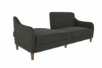 Dorel Jasper Coil Sprung Sofa Bed in Dark Grey Linen Fabric-39926