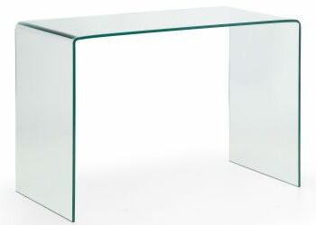 Julian Bowen Amalfi Bent Glass Desk-0