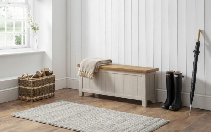 Julian Bowen Aspen Storage Bench - Grey Wash-38995