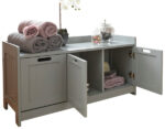 GFW Colonial 3 door storage in grey-0