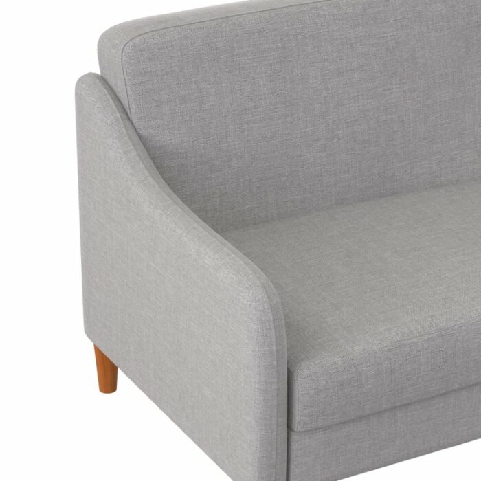 Dorel Jasper Coil Sprung Sofa Bed in Light Grey Linen Fabric-39953
