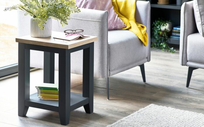 Julian Bowen Bordeaux Lamp Table - Dark Grey-39078