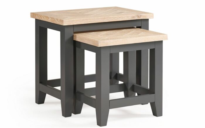 Julian Bowen Bordeaux Nest of Tables - Dark Grey-0