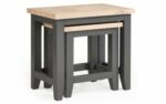 Julian Bowen Bordeaux Nest of Tables - Dark Grey-39080