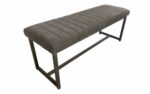 Julian Bowen Brooklyn Upholstered Bench - Charcoal-0
