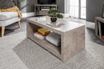 GFW Bloc Coffee Table With Shelf - Concrete Effect-40559