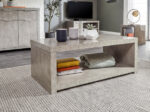 GFW Bloc Coffee Table With Shelf - Concrete Effect-40564