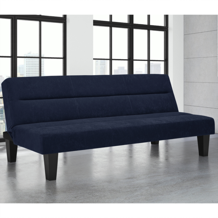 Dorel Kebo Futon in Navy Blue Velvet-39482