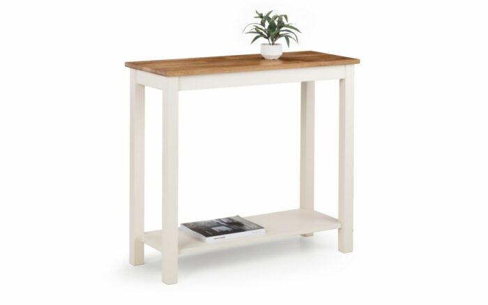 Julian Bowen Coxmoor Console Table 90cm - Ivory & Oak-39174