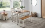 Julian Bowen Coxmoor Rectangular Dining Table - Ivory & Oak-39191