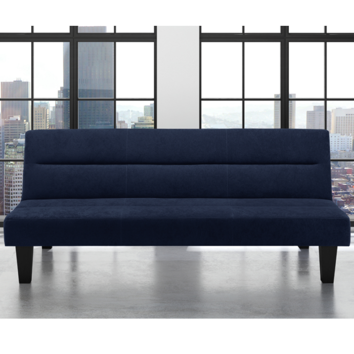 Dorel Kebo Futon in Navy Blue Velvet-39481