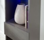 GFW Galicia Tall Shelf Unit With LED Grey-40998