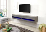 GFW Galicia 180cm Wall TV Unit With LED Grey-40883