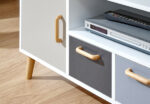 GFW Delta Large TV Unit - White/Grey-Multi-40791
