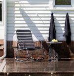 Novogratz Roberta Indoor or Outdoor Rocker Rocking Chair in Charcoal-39125