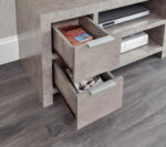GFW Bloc 2 Drawer TV Unit - Concrete Effect-40553