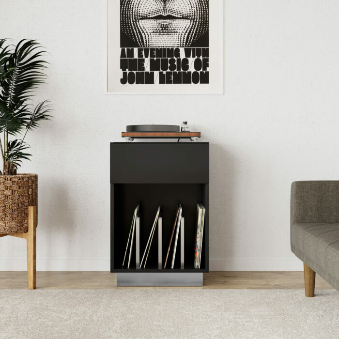 Dorel Alphason AV Element Turntable Stand - Black-40325