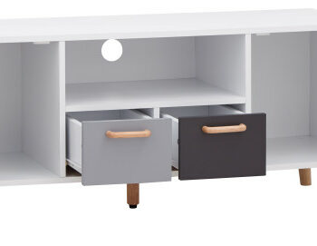 GFW Delta Large TV Unit - White/Grey-Multi-0