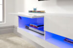 GFW Galicia 120cm Wall TV Unit with LED White-40832