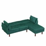 Dorel Clair Coil Reversible Sofa Bed in Green Velvet-39539