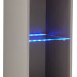 GFW Galicia Tall Shelf Unit With LED Grey-0