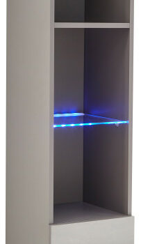 GFW Galicia Tall Shelf Unit With LED Grey-0