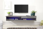 GFW Galicia 180cm Wall TV Unit With LED Grey-40880