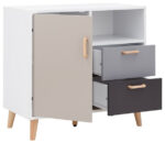GFW Delta Compact Sideboard - White/Grey-Multi-0