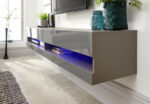 GFW Galicia 180cm Wall TV Unit With LED Grey-40884