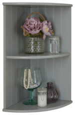 GFW Colonial Corner Wall Shelf Unit - Grey-0