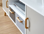 GFW Delta Large TV Unit - White/Grey-Multi-40790